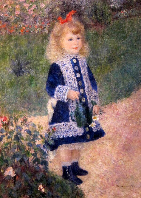 A Girl with a Watering Can - by Pierre-Auguste Renoir